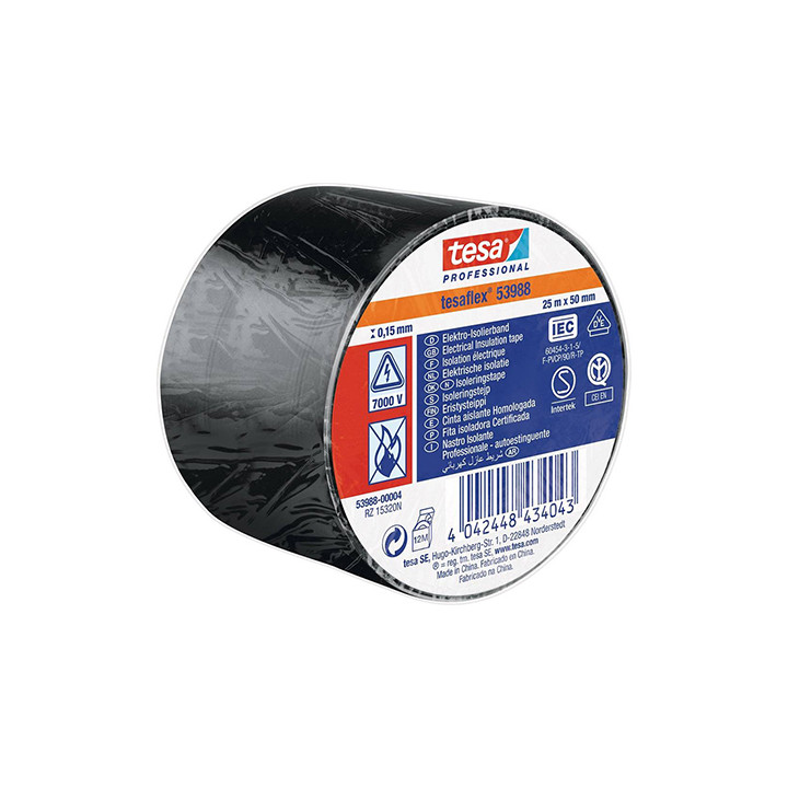 BANDA IZOLATOARE NEGRU 50MM 25M TESA