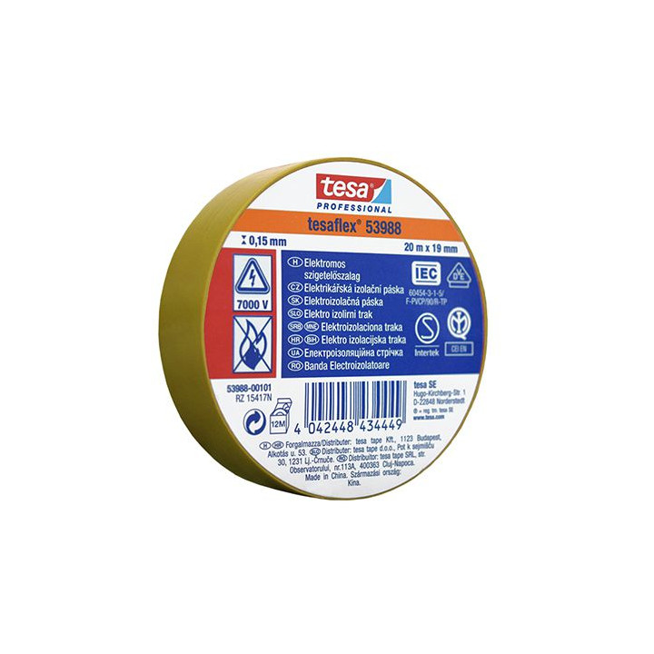 BANDA IZOLATOARE TESAFLEX 20M GALBEN 10 BUC