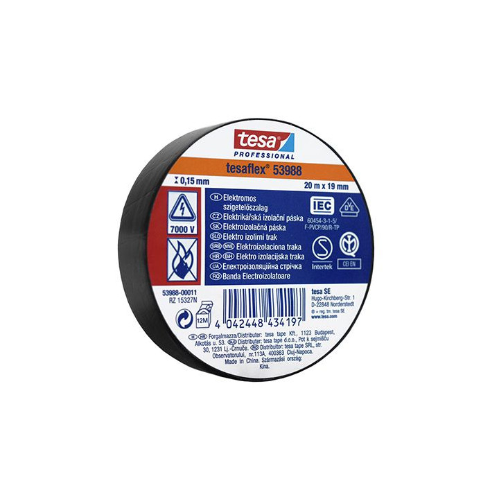 BANDA IZOLATOARE TESAFLEX 20M NEGRU 10 BUC