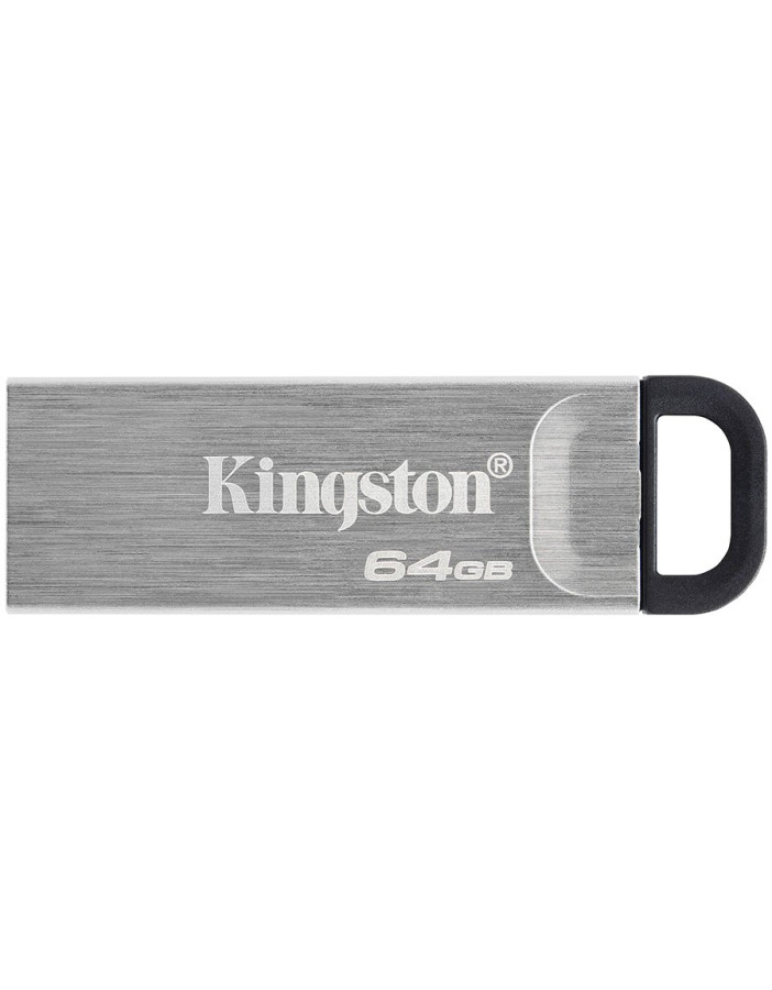 MEMORIE USB 3.2 KINGSTON 64 GB, clasica, carcasa metalic, argintiu, "DTKN/64GB" (timbru verde 0.03 lei)