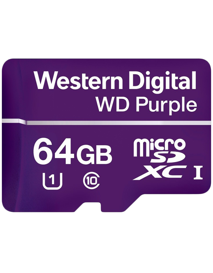 MicroSDXC Card WD Purple SC QD101 Ultra Endurance 64GB, SDA 6.0, Speed Class 10, TBW 32-EOL