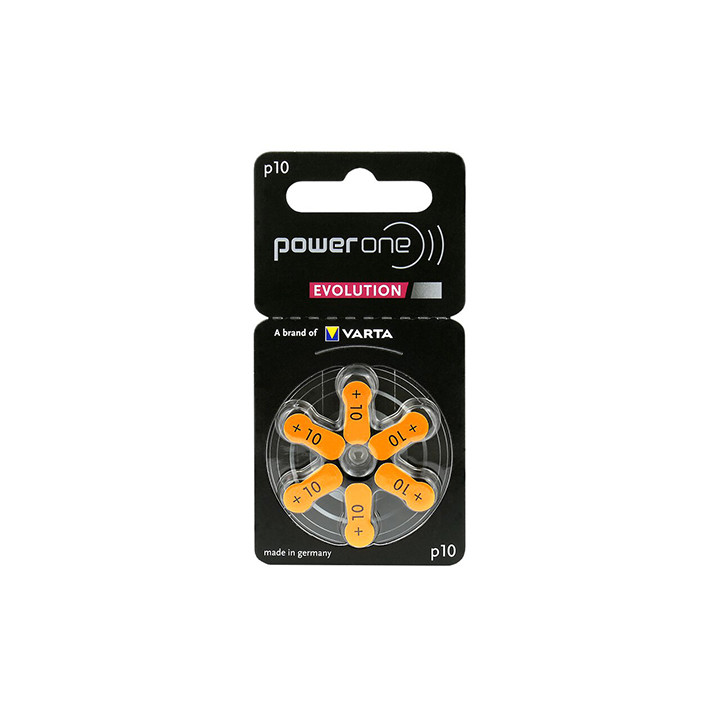 BATERII AUDITIVE POWER ONE EVOLUTION P10 BL 6 VARTA