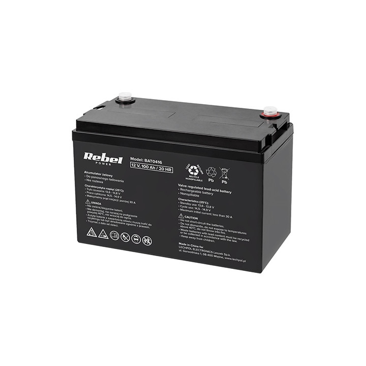 ACUMULATOR GEL 12V 100AH REBEL