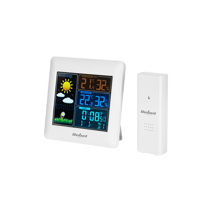 STATIE METEO WIRELESS CU SENZOR EXTERIOR REBEL