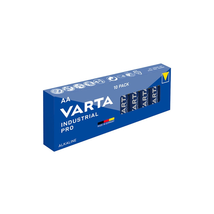 SET 10 BATERII ALCALINE LR06 AA INDUSTRIAL PRO VARTA