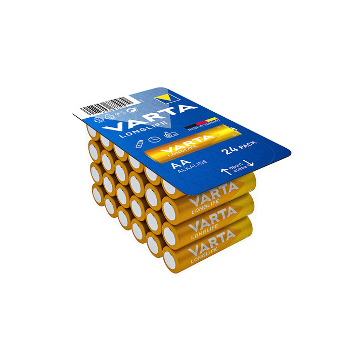 24 BATERII ALCALINE LR03 LONGLIFE VARTA