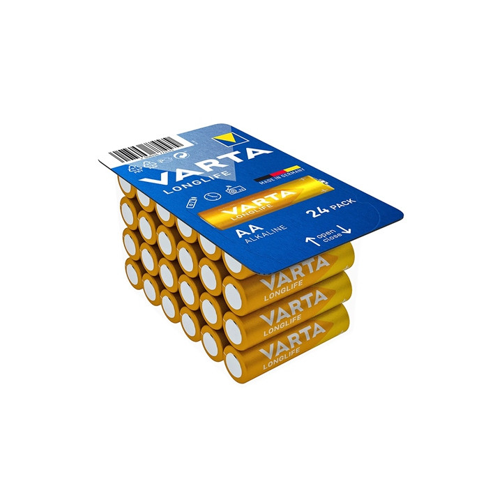 24 BATERII ALCALINE LR06 LONGLIFE VARTA