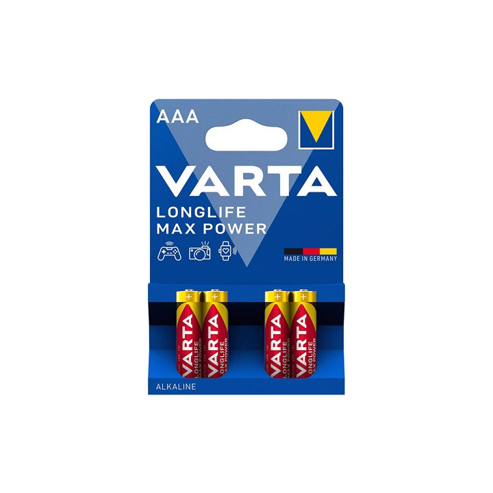 BATERIE ALCALINA LR03 MAX POWER VARTA BLISTER 4 BUC