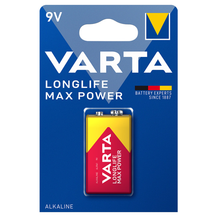 BATERIE ALCALINA 9V MAX POWER VARTA BL 1BUC