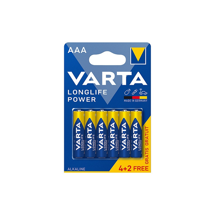BATERIE ALCALINA LONGLIFE POWER LR3 4+2 VARTA