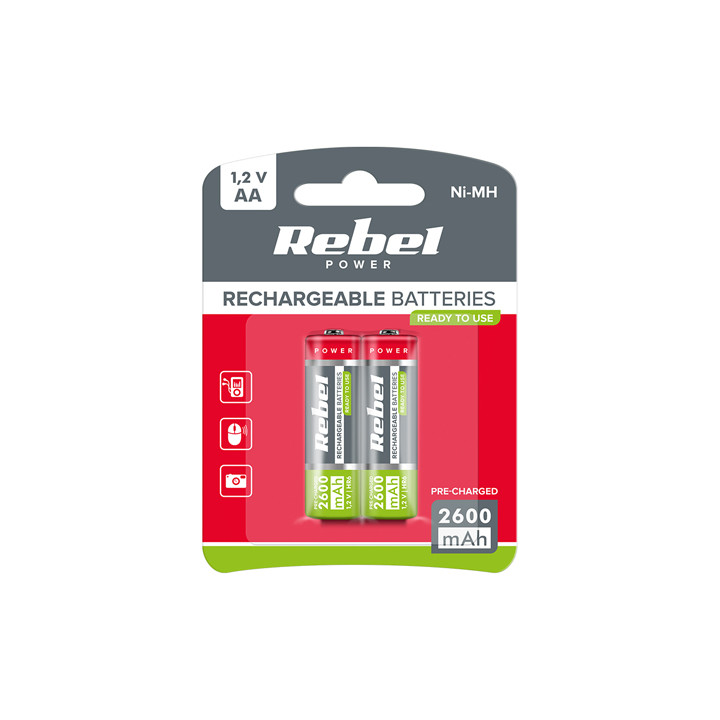 ACUMULATORI READY TO USE R6 2600 MAH BLISTER 2 BUC