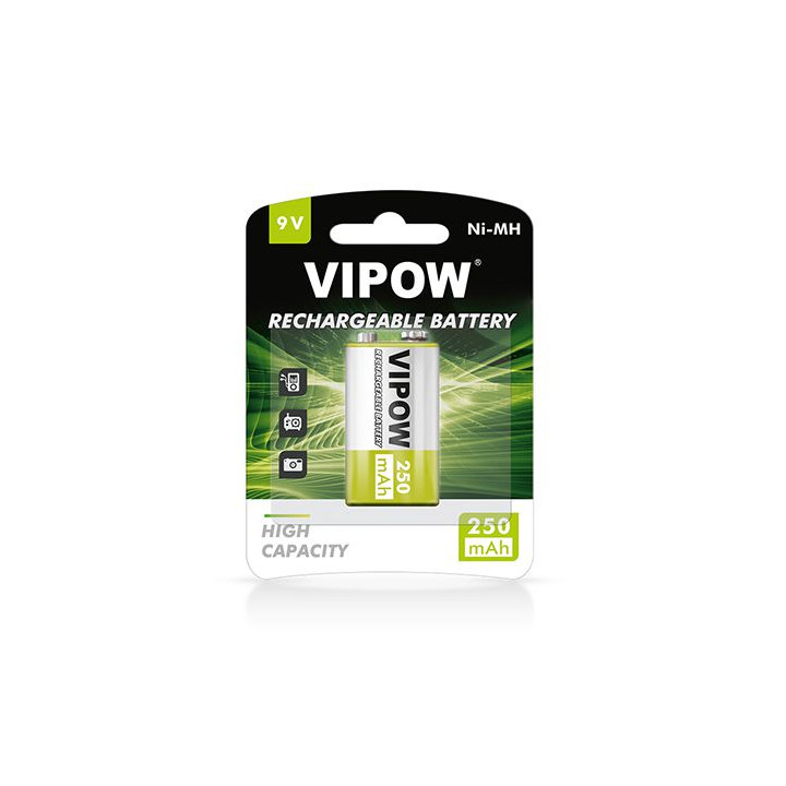 ACUMULATORI 9V 250MAH NI-MH BLISTER 1B VIPOW