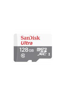CARD MicroSD SANDISK, 128 GB, MicroSD, clasa 10, standard UHS-I U1, "SDSQUNR-128G-GN6MN" (timbru verde 0.03 lei)