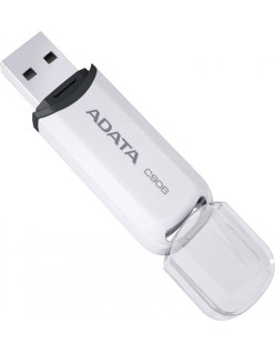 MEMORIE USB 2.0 ADATA 32 GB, cu capac, carcasa plastic, alb, "AC906-32G-RWH" (timbru verde 0.03 lei)