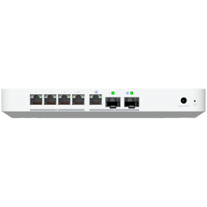 Ubiquiti UniFi UCG-Fiber-EU Desktop 10G Cloud Gateway with integrated PoE switch, Includes full UniFi application suite for devi