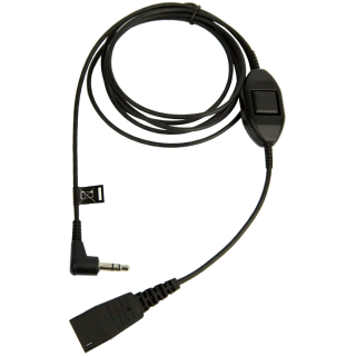 JABRA QD Cord to 3.5 mm jack. With in-line call-answering for Alcatel 8er and 9er Series