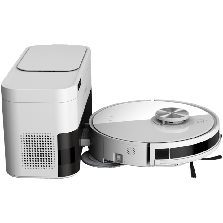 Robot Cleaner w/Dust Collector, white, 2in1 and dust tank, 4000pa, 3200mAh battery