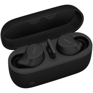 JABRA EVOLVE2 Buds MS, Cradle USB-A MS, Link 380 BT adapter USB-A MS, 30 cm USB-C to USB-A cable, Ear gels, wireless charging pa