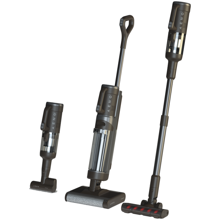Aeno Cordless Transformer Vacuum Cleaner, Wet and Dry cleaning, 200W, 4000mAh 14kPa 21,6V, 2 rollers, autocleaning and drying