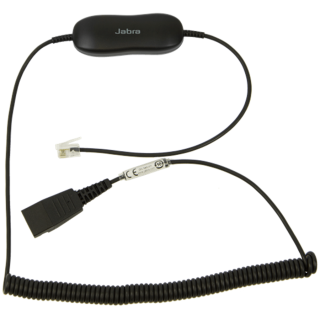 JABRA Smart Cord, QD to RJ9, coiled, with 8-position switch configurator, for Avaya one-X Telephone system ( for 96XX Series)
