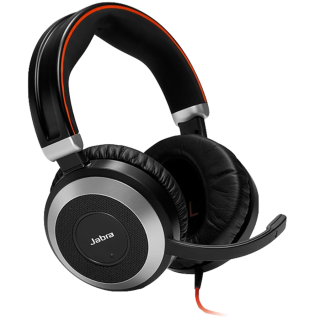 JABRA EVOLVE 80 UC Duo headset only with 3.5mm Jack (without USB Controller), headband, discret boomarm, active Noise Cancellati