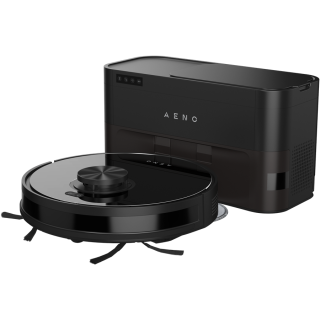 Robot Cleaner w/Dust Collector, black, 2in1 and dust tank, 4000pa, 3200mAh battery