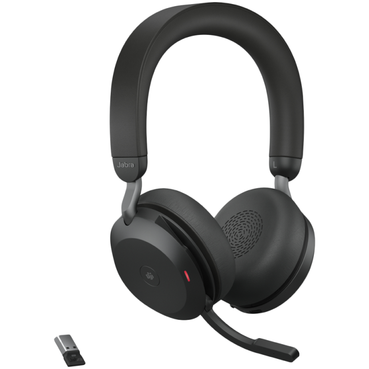JABRA EVOLVE2 75, Link380a MS Stereo Stand Black, EVOLVE2 75 headset Black MS, Link 380 BT adapter USB-A MS, EVOLVE2 75 Deskstan