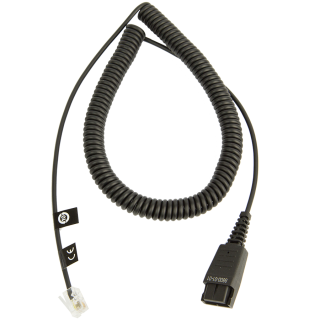 JABRA QD Cord to special-Plug RJ45, coiled, 0,5 - 2 Meter, for Siemens Open Stage