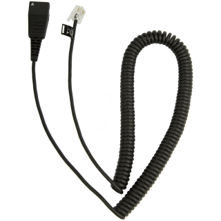 JABRA QD Cord to RJ10, coiled, 0,5 - 2 meters, for Lucent Callmaster V, VI, Cisco 79xx and PLX A22