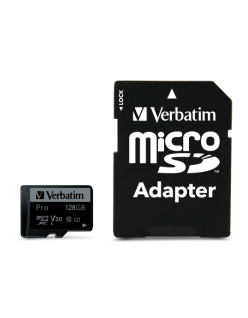 MEMORIE SD CARD VERBATIM 128GB CLASA 10 ADAPTOR INCLUS "47044" (TIMBRU VERDE 0.03 LEI)