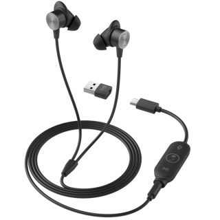 LOGITECH Logi Zone Wired Earbuds Teams - GRAPHITE - USB - EMEA