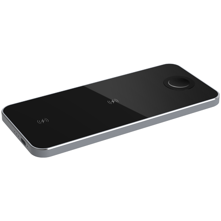 Prestigio ReVolt A5, 3-in-1 wireless charging station for iPhone, Apple Watch, AirPods, wilreless output for phone 7.5W/10W, wir