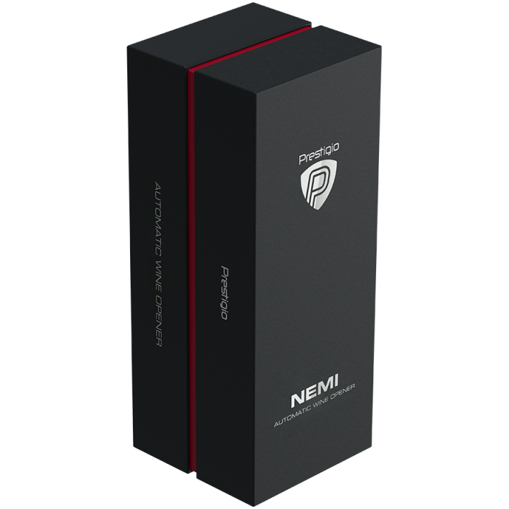 Nemi, Electric wine opener, aerator, vacuum preserver, Silver color