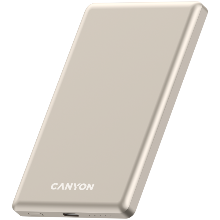 CANYON power bank OnPower 505 slim Magnetic 5000 mAh PD20W Beige