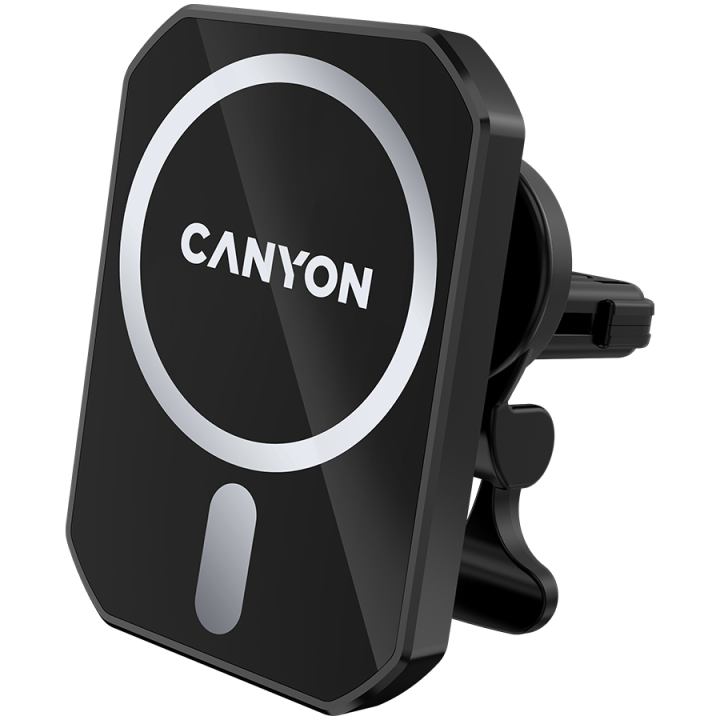CANYON CH-15, Magnetic car holder and wireless charger, C-15-01, 15W，Input: USB-C: 5V/2A, 9V/3AOutput: 5W, 7.5W, 10W, 15W83*60*8