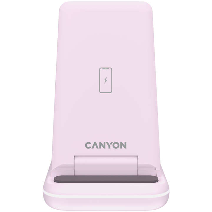 CANYON wireless charger WS-304 15W 3in1 Iced Pink