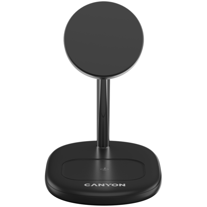 CANYON wireless charger WCS-205 15W Qi2 2in1 w/o adapter Black