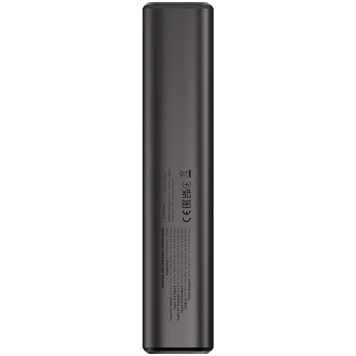 CANYON power bank OnPower 230 TFT 20000 mAh PD130W Dark Grey
