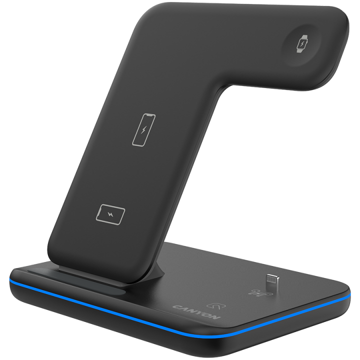 CANYON wireless charger WS-302 15W 3in1 Black