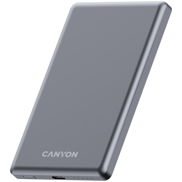 CANYON power bank OnPower 505 slim Magnetic 5000 mAh PD20W Dark Grey