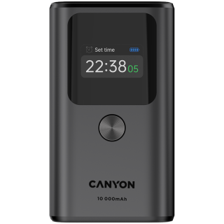 CANYON power bank OnPower 130 TFT 10000 mAh PD30W Dark Grey