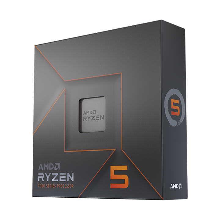 AMD CPU Desktop Ryzen 5 6C/12T 7600X (4.7/5.0GHz Boost,38MB,105W,AM5) box, with Radeon Graphics