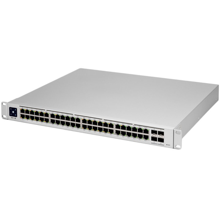 Ubiquiti USW-PRO-48-POE 48 port gigabit L3 PoE++ switch, 40 x GbE PoE+ Ports, 8 x GbE PoE++ ports, 4 x 10G SFP+ ports, 600W tota
