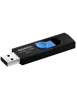 MEMORIE USB 3.2 ADATA 32 GB, retractabila, carcasa plastic, negru / albastru, "AUV320-32G-RBKBL" (timbru verde 0.03 lei)