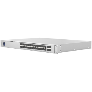 UBIQUITI Hi-Capacity Aggregation (28) 10G SFP+ ports (4) 25G SFP28 ports DC power backup-ready Layer 3 switching.