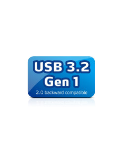 MEMORIE USB 3.2 ADATA 32 GB, retractabila, carcasa plastic, negru / albastru, "AUV320-32G-RBKBL" (timbru verde 0.03 lei)