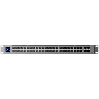 Ubiquiti 48-port, Layer 3 switch 2.5 GbE and PoE++ output, 16x 2.5 GbE ports including (8) PoE+ and (8) PoE++, 32x GbE ports inc