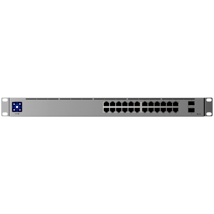 Ubiquiti 24-port, Layer 3 Etherlighting™ switch, 8 х 2.5 GbE PoE++ ports, 16 х GbE RJ45 ports including (8) PoE+ and (8) PoE++, 
