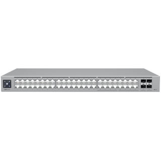 Ubiquiti 48-port, Layer 3 Etherlighting switch with 2.5 GbE, 16x 2.5 GbE RJ45 ports, 32x GbE RJ45 ports, 4x 10G SFP+ ports
