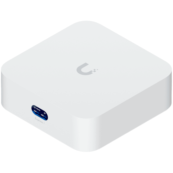 Ubiquiti UniFi Express 7 UX7 Mesh-scalable, super-compact 10G Cloud Gateway with integrated WiFi 7, 10 GbE RJ45 WAN port, 2.5 Gb